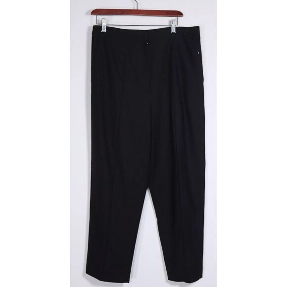 Kit and Ace Women's W34 Black High Rise Cropped Trouser Pants Casual Wide Leg - Picture 1 of 7